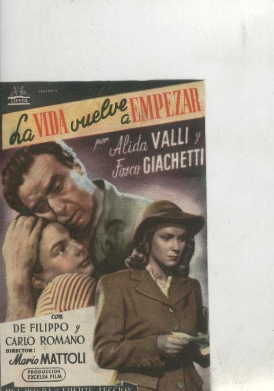 Programas de Cine: La vida vuelve a empezar