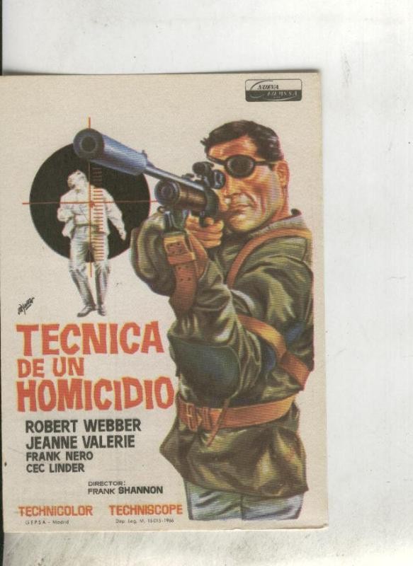 Programas de Cine: Tecnica de un homicidio