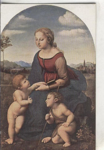 Postal : Raffaello; la Vierge dite la Bella Jardinieri