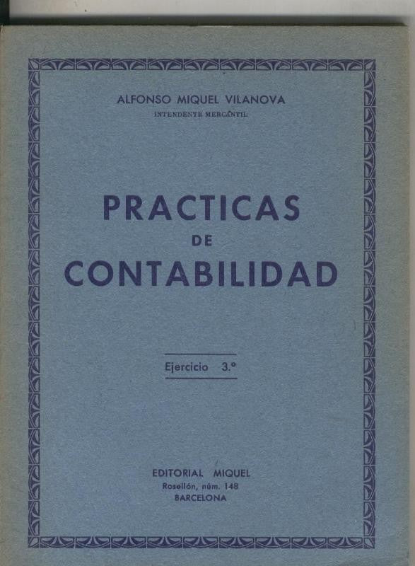 Practicas de contabilidad ejercicio tercero