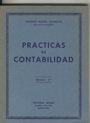 Practicas de contabilidad ejercicio tercero