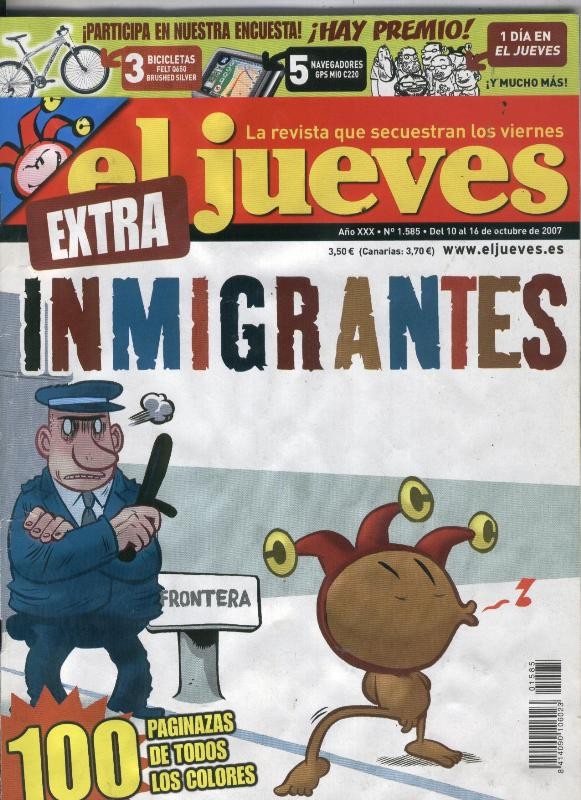El Jueves revista semanal numero 1585: inmigrantes