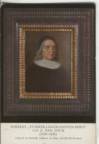 Postal : Portrat Pharrer Langhans von Bern de  A.Van Dyck