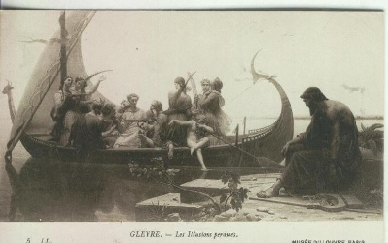 Postal :  Musee Louvre: Gleyre: Les illusions perdues