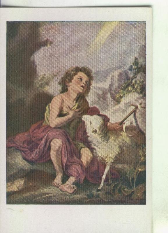 Postal : Murillo: San Juan Bautista, niño