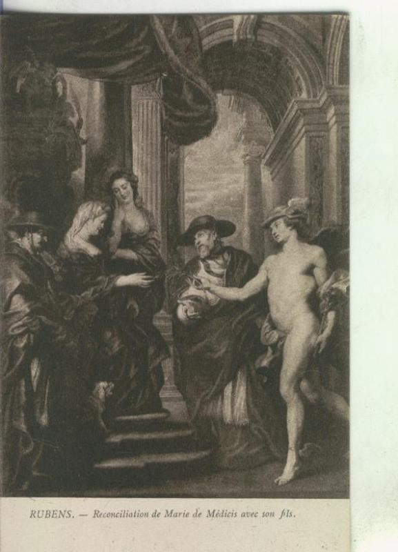 Postal : Rubens: Reconciliation de Marie de Medici avec son fils