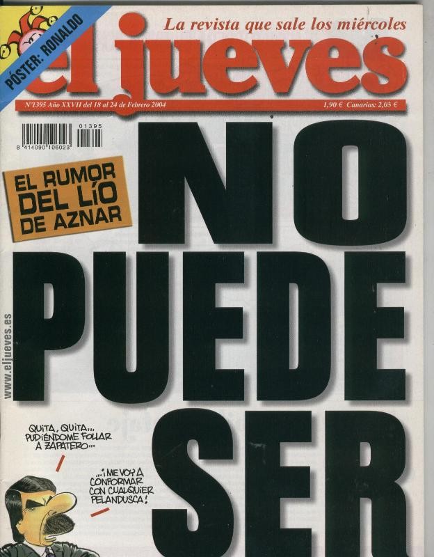 El Jueves revista semanal numero 1395: poster de Ronaldo