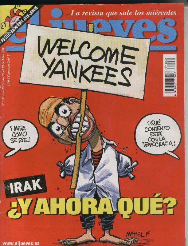 El Jueves revista semanal numero 1352: Welcome Yankees, poster de Catherine Zeta Jones