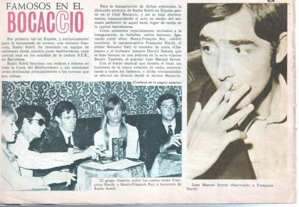 Claro de Luna numero 404: trasera reportaje famosos en club bocaccio