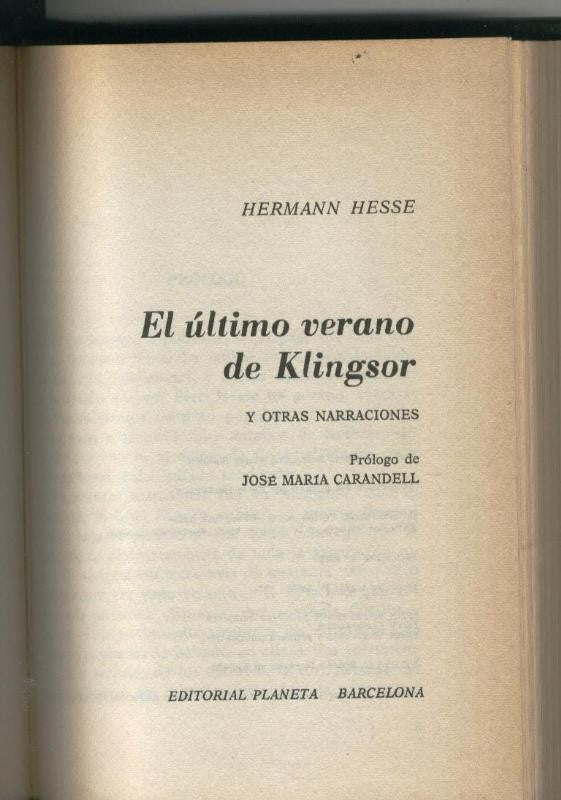 El ultimo verano de Klingsor