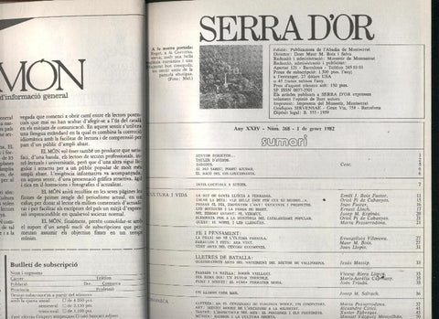 Serra d,Or tomo año 1982