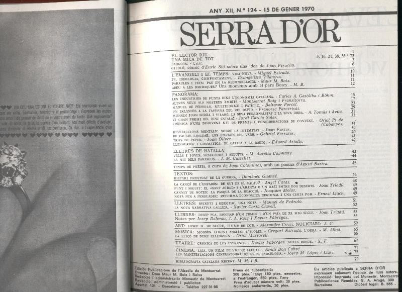 Serra d,Or tomo año 1970