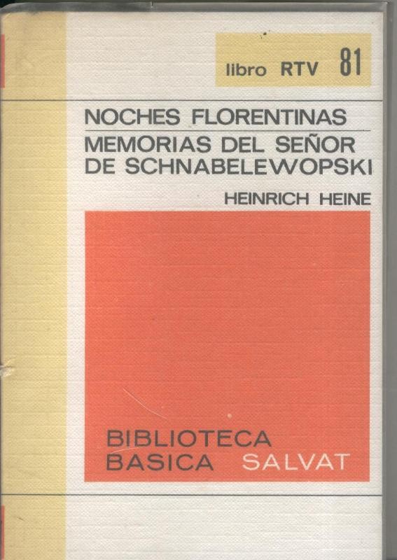 Noches Florentinas -Memorias del señor de Schanabelewopski