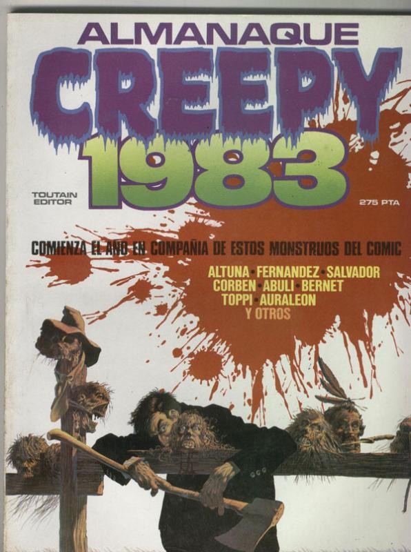 Revista Creepy almanaque 1983; Altuna, Fernandez, Salvador, Corben, Abuli, Bernet, Toppi, Auraleon, etc