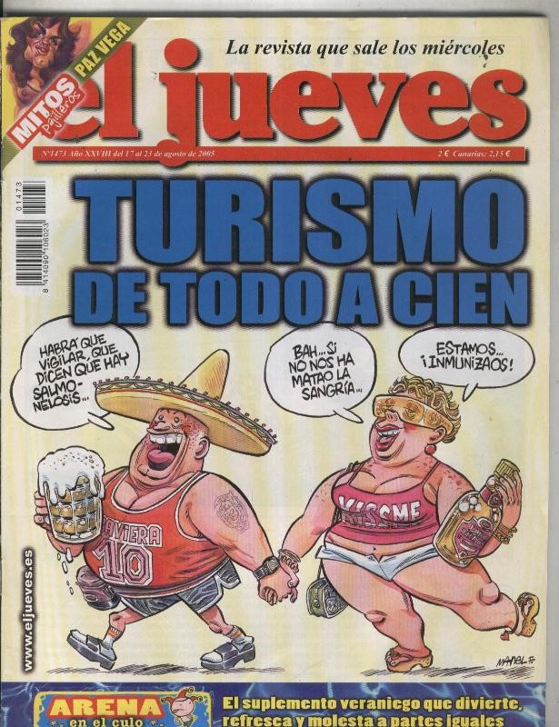 El Jueves revista semanal numero 1473: poster de Paz Vega