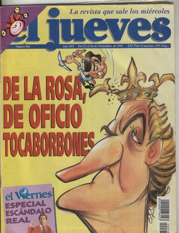 El Jueves revista semanal numero 0965: De la Rosa, de oficio Tocaborbones