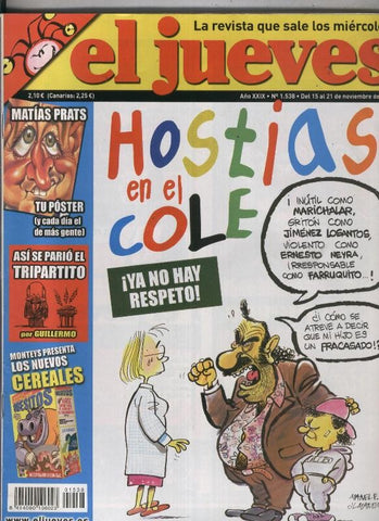 El Jueves revista semanal numero 1538: poster de Matias Prats