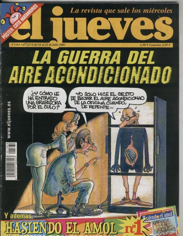 El Jueves revista semanal numero 1364: (NO conserva el suplemento)