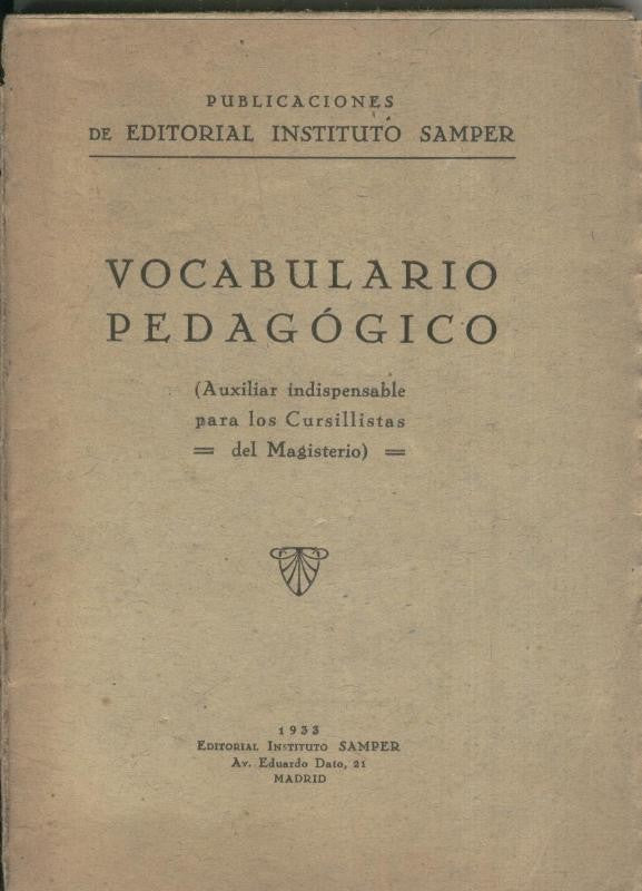 Vocabulario Pedagogico