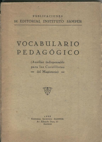 Vocabulario Pedagogico