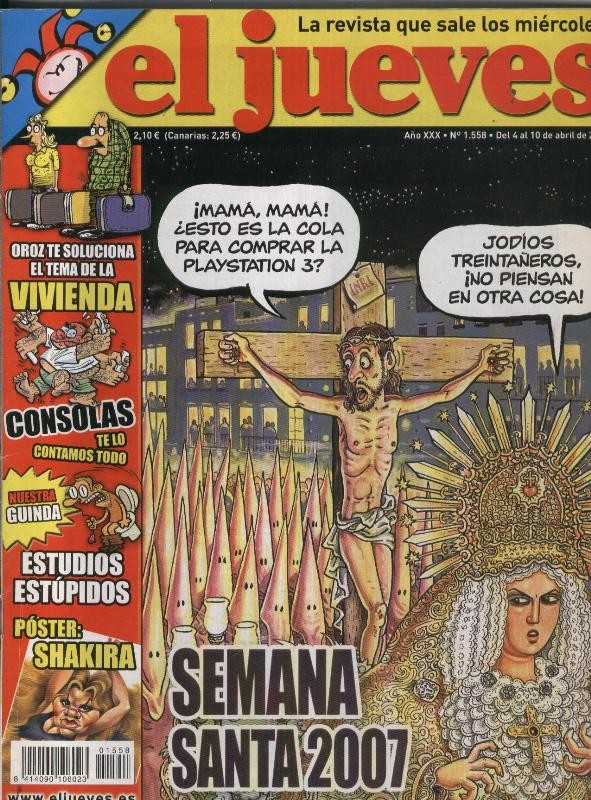 El Jueves revista semanal numero 1558: semana santa 2007