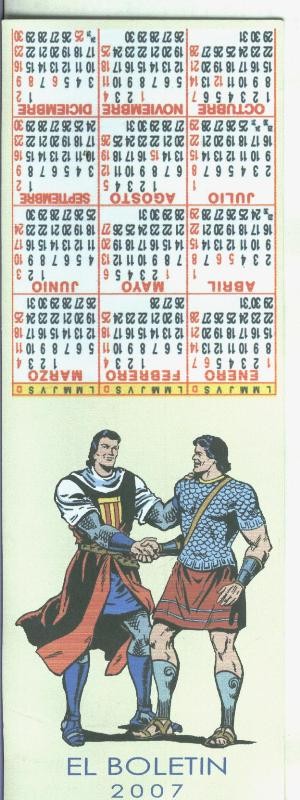 Calendario sobremesa 2007: El Jabato y El Capitan Trueno