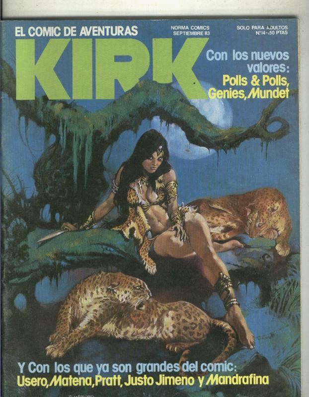 El comic de aventuras Kirk numero 14 (numerado 1 en trasera)