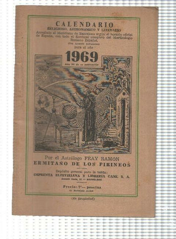 Calendario, Religioso,Astronomico y Literario 1969