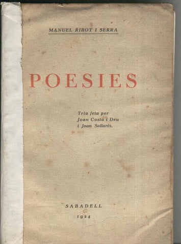 Poesies de Manuel Ribot i Serra