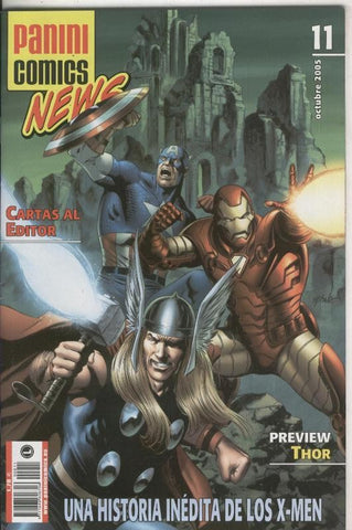 Panini Comics News numero 11  (leve huella de haber estado en lugar humedo, papel algo acartonado)
