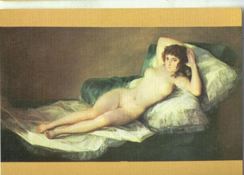 Postal : Goya: escuela española-La maja desnuda