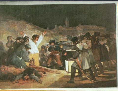 Postal : Goya: escuela española-Los fusilamientos