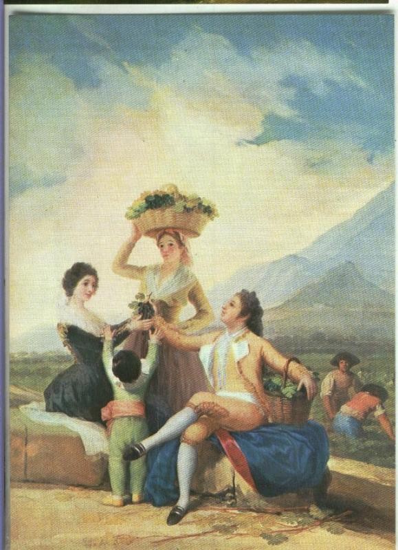 Postal : Goya: escuela española: La vendimia