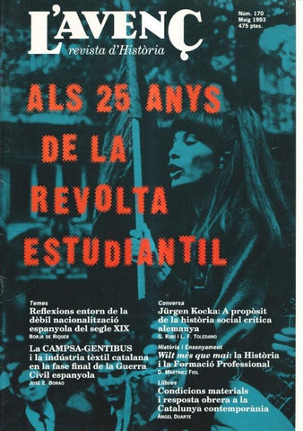 Revista L'Avenç numero 170: Als 25 anys de la revolta estudiantil