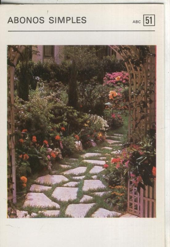 Postal-Ficha Jardineria numero 51: Abonos simples