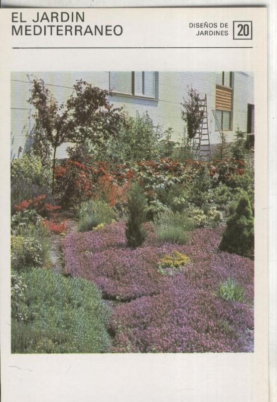 Postal-Ficha Jardineria numero 20: el jardin mediterraneo