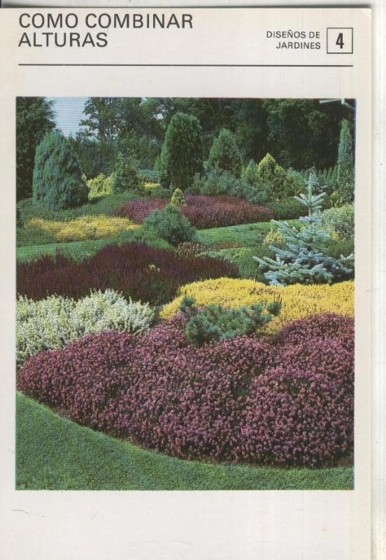 Postal-Ficha Jardineria numero 04: Como combinar alturas