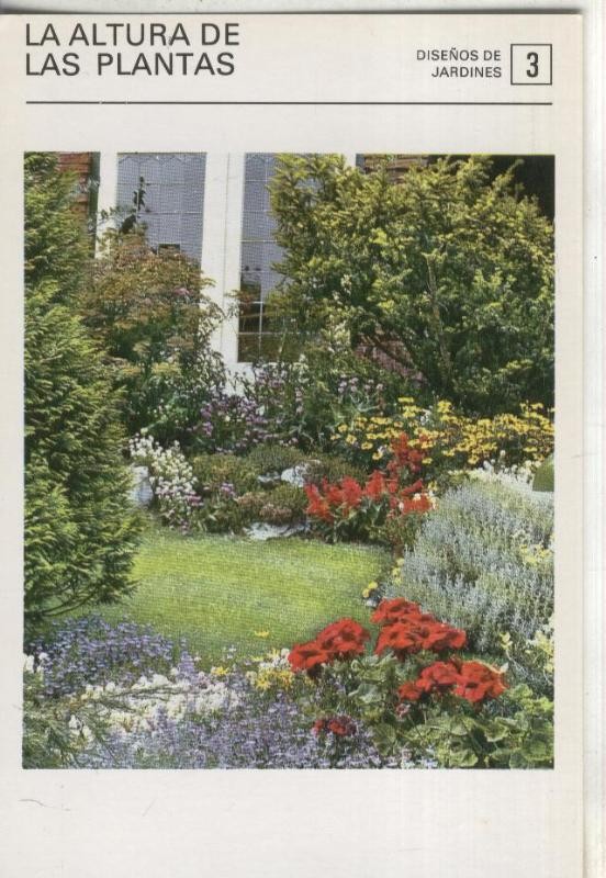 Postal-Ficha Jardineria numero 03: la altura de las plantas