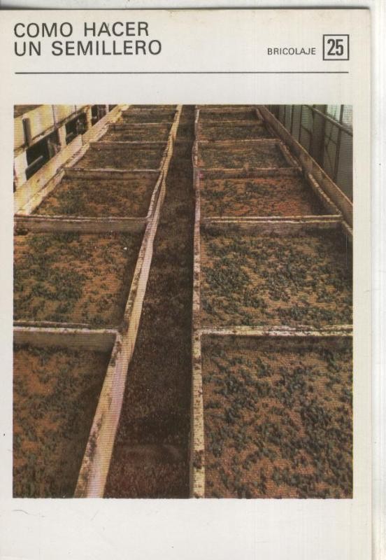 Postal-Ficha Jardineria numero 25: como hacer un  semillero