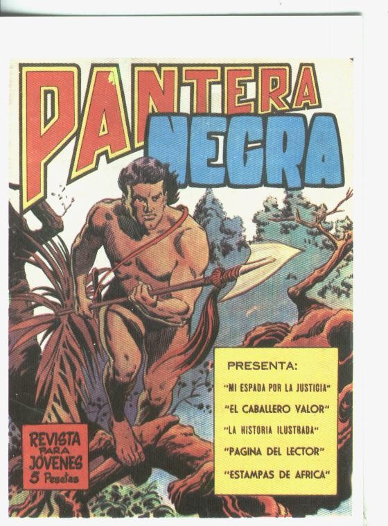 Postal-Ficha: Pantera Negra revista