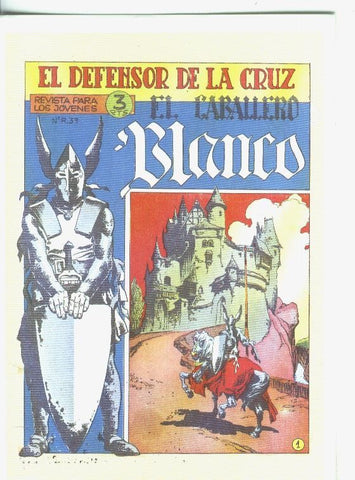 Postal-Ficha: El Caballero Blanco