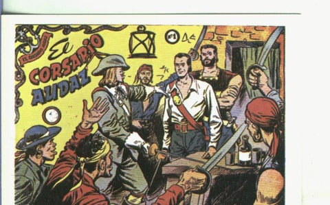 Postal-Ficha: El Corsario Audaz