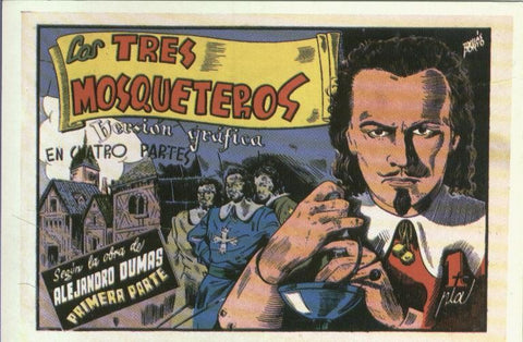 Postal-Ficha: Los Tres Mosqueteros