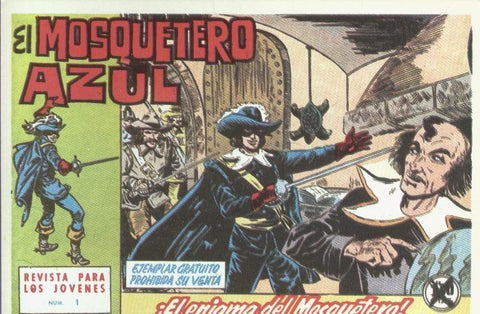 Postal-Ficha: El Mosquetero Azul