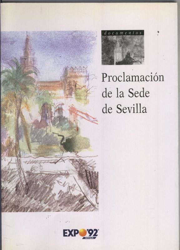 Proclamacion de la sede de Sevilla