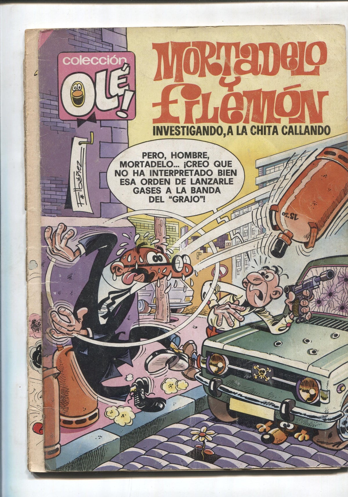 Coleccion OLE numero 143: Mortadelo y Filemon: Investigando, a la chita callando (cubierta cogida con cello)
