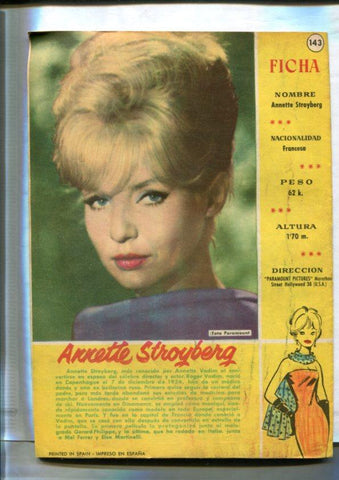 Sissi numero 143: ficha Annete Stroyberg