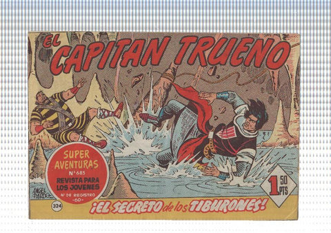 El Capitan Trueno original numero 324: El secreto de los tiburones