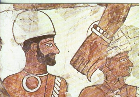 Postal: Arte Mesopotamico: Pintura Mural del Palacio de Mari