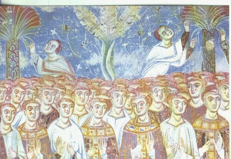 Postal: Arte Romanico: Frescos de la basilica de Sant Angelo in Formis